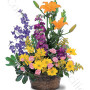 consegna-fiori-a-domicilio-cesto_margherite_garofani_gigli_delphinium