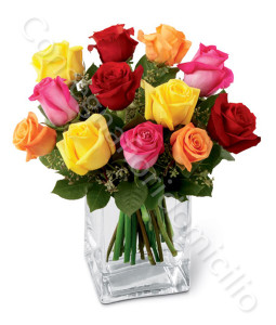 consegna-fiori-a-domicilio-12-rose-miste-arancio-rosso-rosa-giallo