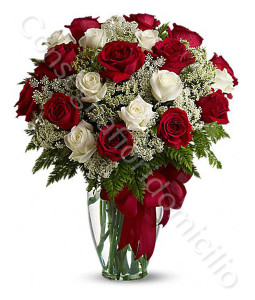 consegna-fiori-a-domicilio-bouquet-di-24-rose-rosse-bianche