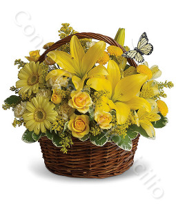 consegna-fiori-a-domicilio-cesto-fiori-misti-gialli
