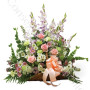 consegna-fiori-a-domicilio-cesto-funebre-lilium-bianchi-rose-rosa