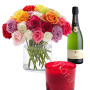 bouquet-di-rose-miste-con-candela-e-spumante